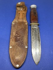 Ancien Rare Magnifique Couteau Scout Allemand Solingen Lame Acier Et Son Étui