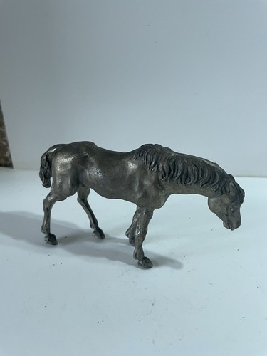 Ancien cheval etain signé - cheval,