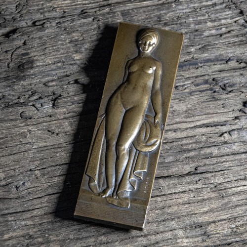 Médaille plaque bronze - médaille,