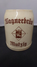 Ancienne chope céramique bière brasserie  MUTZIG WAGNER BRAU Alsace