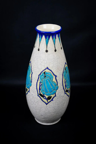 Vase fleur bleue art - art, déco