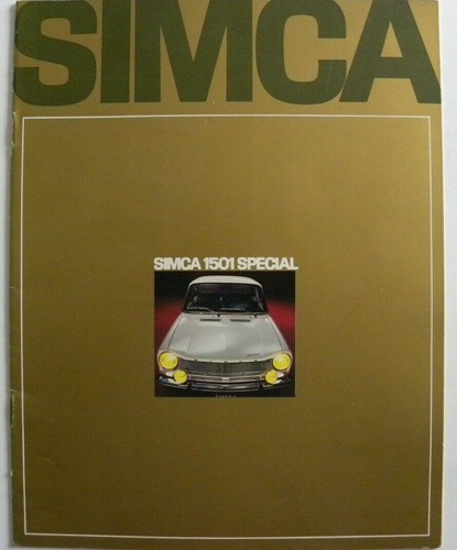 Brochure simca 1501 spécial - simca,