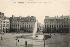 CPA Rennes Place du Palais et