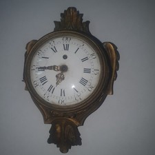 PETIT Cartel LOUIS XVI en bronze Doré/Horloge/Pendule Mouvement COQ SONNERIE