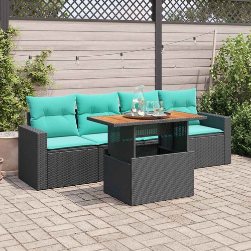 Salon jardin pcs - 5, avec