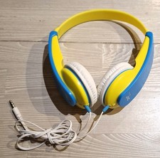 Vintage Casque Hifi JVC Réglable Jaune et Bleu * Excellent état * 