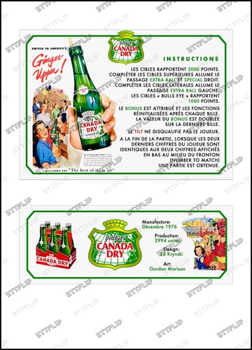 Gottlieb canada dry 1976 - canada,
