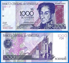Venezuela 1000 Bolivares 1998 Serie B Bolivar Panteon Nacional Free Ship World