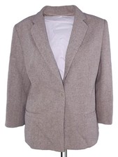 Veste femme beige Mila Schon 1 bouton taille 46 Xl blazer régulier complet