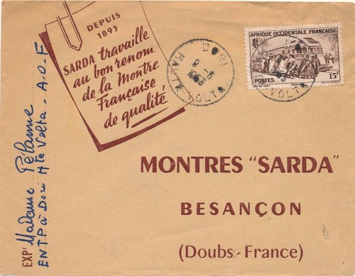 Lettre dori haute volta 15f - lettre,