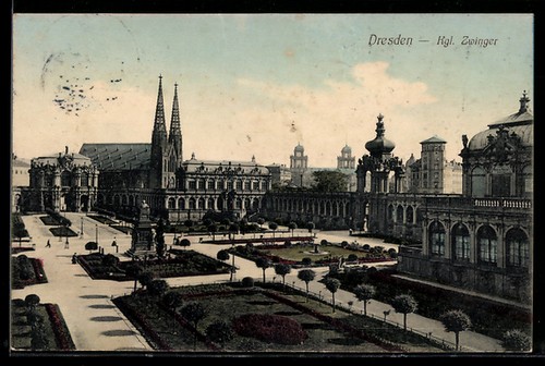 Carte postale dresde kgl - carte, dresde,