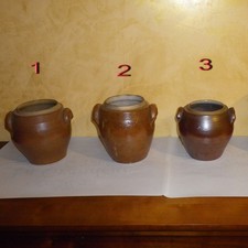 Lot de 3 petits pots anciens