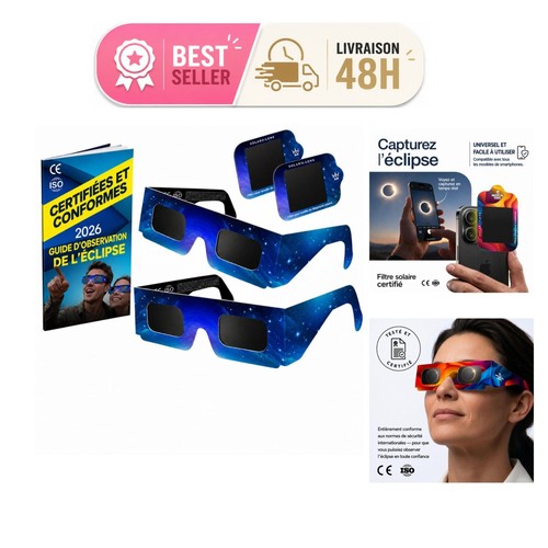 Lunettes eclipse solaire 2026 - lunettes,