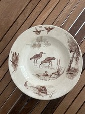 Ancienne Assiette à Soupe 23 Cm - CHASSE Bécasse - E.BOURGEOIS - PARIS MARSEILLE