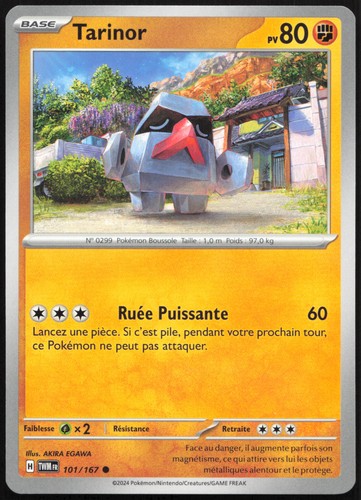 Carte pokémon tarinor 101 - pokémon, 101/167