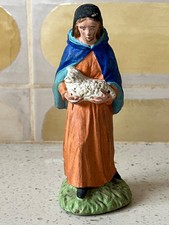 santon devineau creche noel bergere à l'agneau 14 cm T5