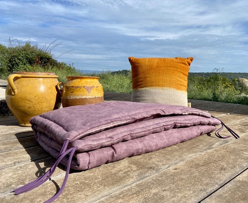 Matelas sol lin violet - de, en