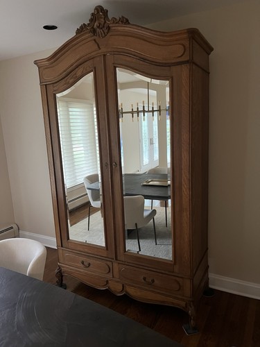 Armoire oak two - armoire-oak, beveled
