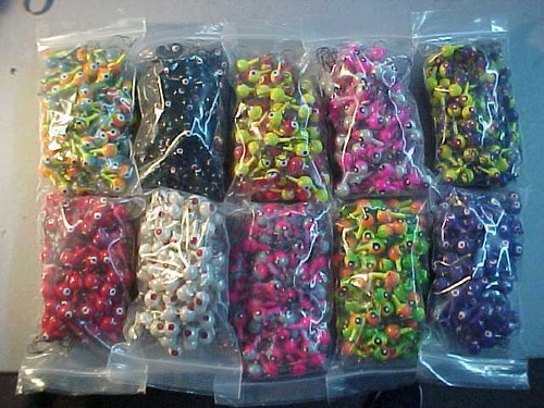 100 new lead jig heads - heads, 3/8