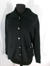 Vintage Pull gilet maille bi-matières noir Saint James t.3 XL 42/44 Made France