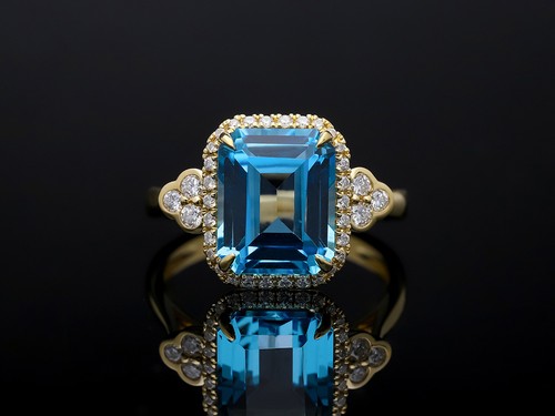 Bague topaze brillante ct - bague,