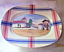 Sarreguemines - modèle Ramuntcho grand plat rectangulaire-31cm x 24,5 -Bidart -
