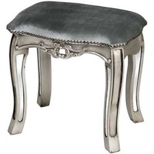 Argent Tabouret Pouf Coiffeuse