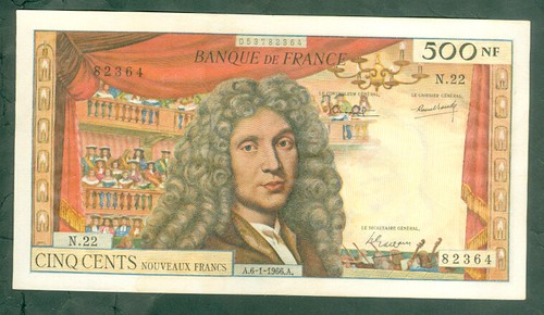 Rare billet 500nf molière - 500nf,