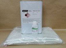 Kit 5 kg Résine polyester ISO + 100 ml catalyseur + 5 M² ROVING 300 g/m² 