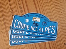 NOS STICKER PLAQUE RALLYE COUPE DES ALPES 1997 VINTAGE AUTOCOLLANT