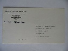 ANCIENNE ENVELOPPE MILITAIRE TAMPON VALISE DIPLOMATIQUE / OTAN GUERRE FROIDE