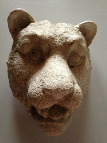 Platre vintage tete - vintage, lionne