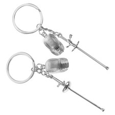 2 Pcs Porte Clé Escrime