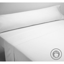 Drap Housse Hosteline IRIS Blanc Matelas Simple
