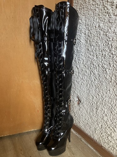 Cuissardes femme cuir verni