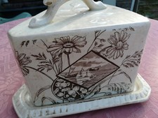 cloche fromage faience ou plat fromage faience ancienne anglaise