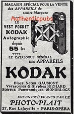PUBLICITE KODAK VEST POCKET