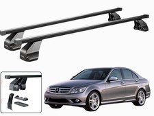 Barres De Toit Pour Mercedes Classe C (W204) 4 Portes 2007-2013 Menabo Noires