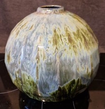 VASE BOULE ART DÉCO ALPHONSE CYTÉRE EMAIL IRISÉ