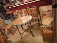 Salon Jardin  Rotin 1900.1930 6 Pieces 