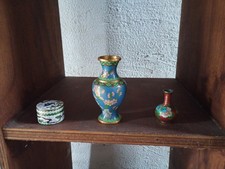 Lot cloisonnés chinois en - de,