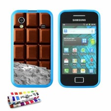 COQUE SAMSUNG GALAXY ACE CHOCOLAT SILICONE BLEU SOUPLE (TPU)