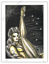 Affiche Nik Guerra Dark Pin-up 05 numérotée 100ex signée 28,5x38 cm
