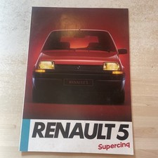 Brochure de Vente  RENAULT Supercinq -  Année Modèle 1985 - Très Bon État