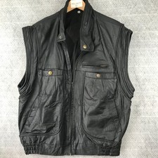 Gilet homme cuir noir - homme,