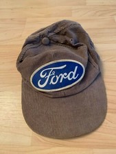 VTG Yupoong Cotton Korea Corduroy Gray Ford Patch Hat Snap-back Cap One Size