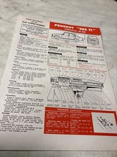 Fiche technique automobile Peugeot 504TI moteur XN2 édition de 1973 504 Ti