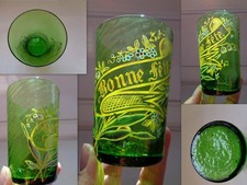 ANCIEN VERRE EMAILLE ET DORE