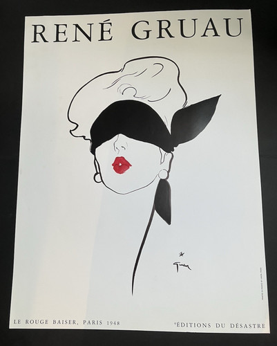 René gruau rouge baiser - rené,