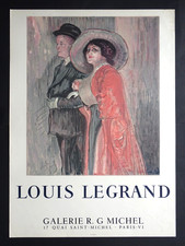 Louis  LEGRAND Affiche originale de 1955 Exposition Galerie Lithographie Mourlot